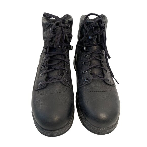 Timberland PRO Mens Black Work Boots 9M Safety Toe Leather EH Waterproof 8941 - Picture 6 of 8